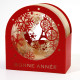 5 DIORAMAS "HUBLOT BONNE ANNÉE FLOCONS" ROUGE