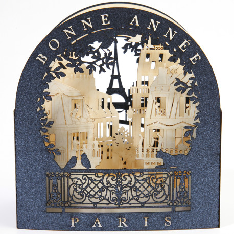 5 DIORAMAS "HUBLOT TOITS DE PARIS" BLEU