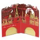 Carte pop-up "Pont de Paris" - rouge